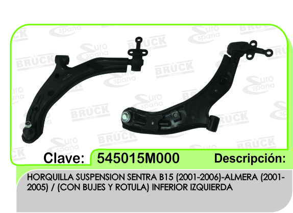 HORQUILLA NS SENTRA 01-06 ALMERA 01-05 RENAUL IZQUIERDA