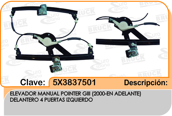 ELEVADOR VW POINTER DEL IZQ 4PTS