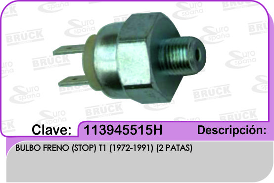 BULBO FRENO STOP VW SEDAN A1 A2 2 PATA
