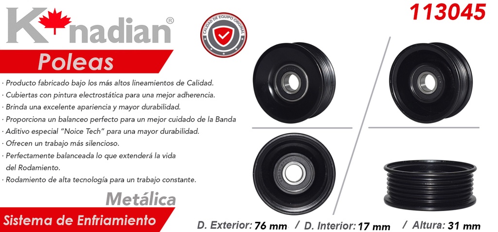 POLEA ALTERNADOR FD F-250