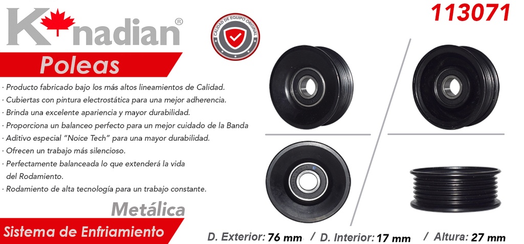 POLEA ALTERNADOR VW POINTER