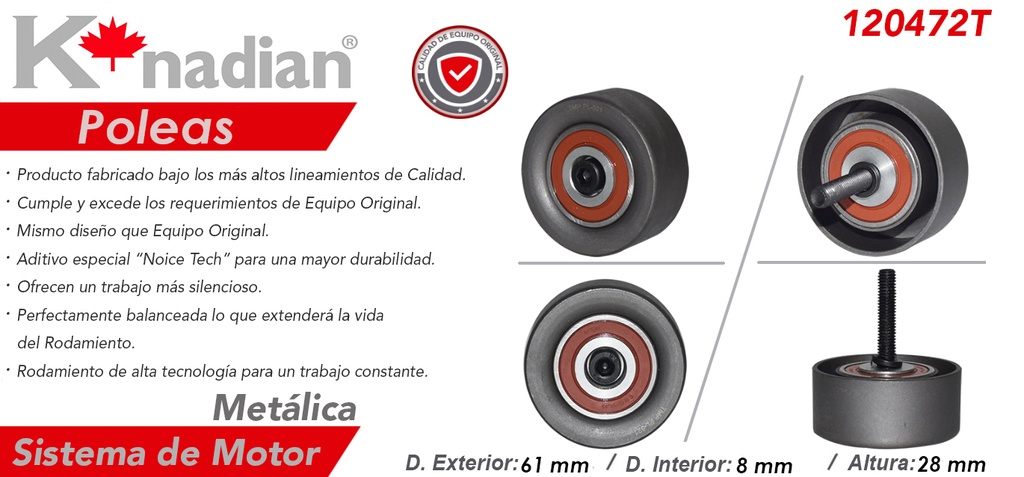 POLEA TENSORA DISTRIBUCION CV SONIC