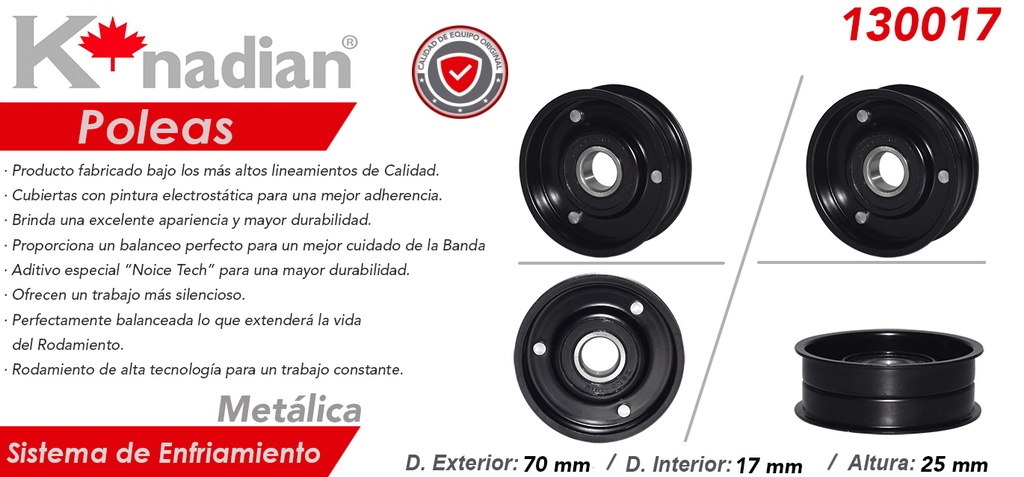 POLEA ALTERNADOR CV TORNADO