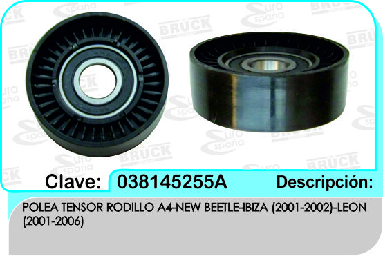POLEA TENSORA ALTERNADOR VW A2 A3 A4  = 038-145-255A