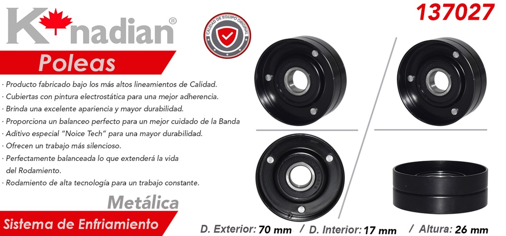 POLEA ALTERNADOR CV CHEVY CORSA ASTRA