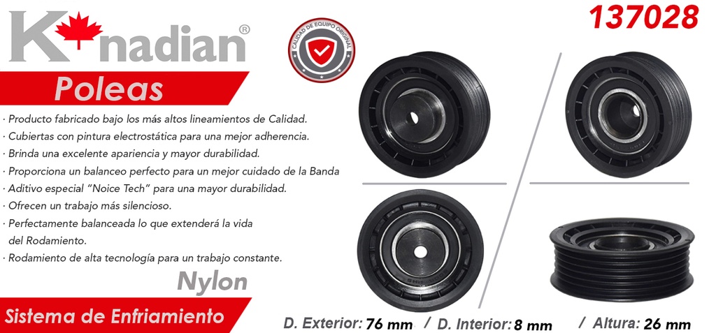POLEA ALTERNADOR CV CHEVY C/CANAL    90409238