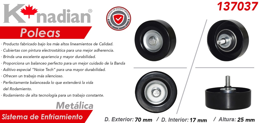 POLEA ALTERNADOR FD FIESTA 1.6