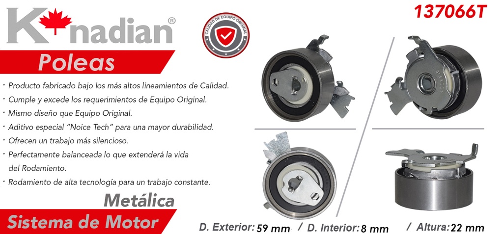 POLEA TENSORA DISTRIBUCION CV CORSA TORNADO