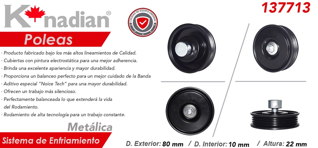 POLEA CLIMA NS TSURU III METAL BARI405