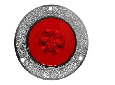 PLAFON GEL REDONDO 2.5" 6 LED ROJO 2 FUNCIONES  FIJO Y ESTROBO 12-24V PIEZ
