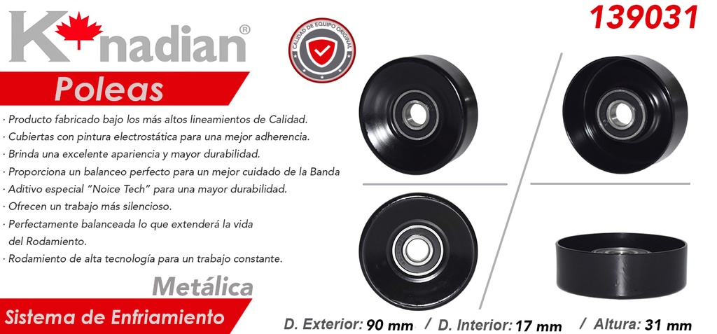 POLEA ALTERNADOR CV C-1500 87-98