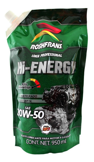 ACEITE MOTOR GASOLINA MULTIGRADO 20W50 1LTS