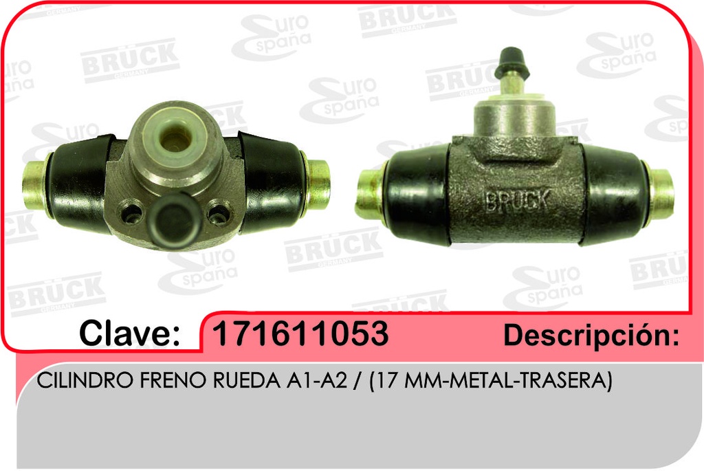CILINDRO RUEDA VW CARIBE ATLANTIC GOLF JETTA A2 DERBY 9
