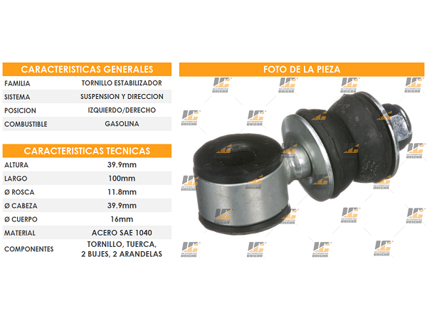 TORNILLO ESTABILIZADOR VW GOLF A3 1993-1999