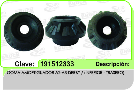 SOPORTE AMORTIGUADOR TRASERO VW A2 A3 DERBY POINTER GOL INF