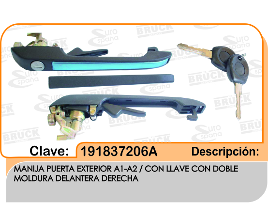 MANIJA VW JETTA GOLF A2 DELANTERA DERECHA