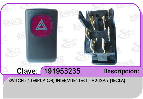 SWITCH INTERMITENTES VW SEDAN A1 A2
