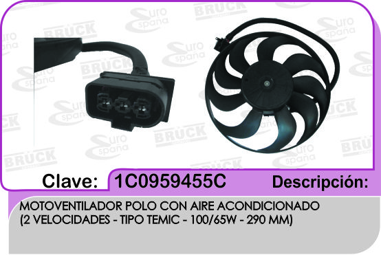 MOTOVENTILADOR VW POLO LUPO C/AIRE