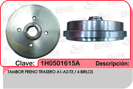 TAMBOR TRASERO VW JETTA A2 A3