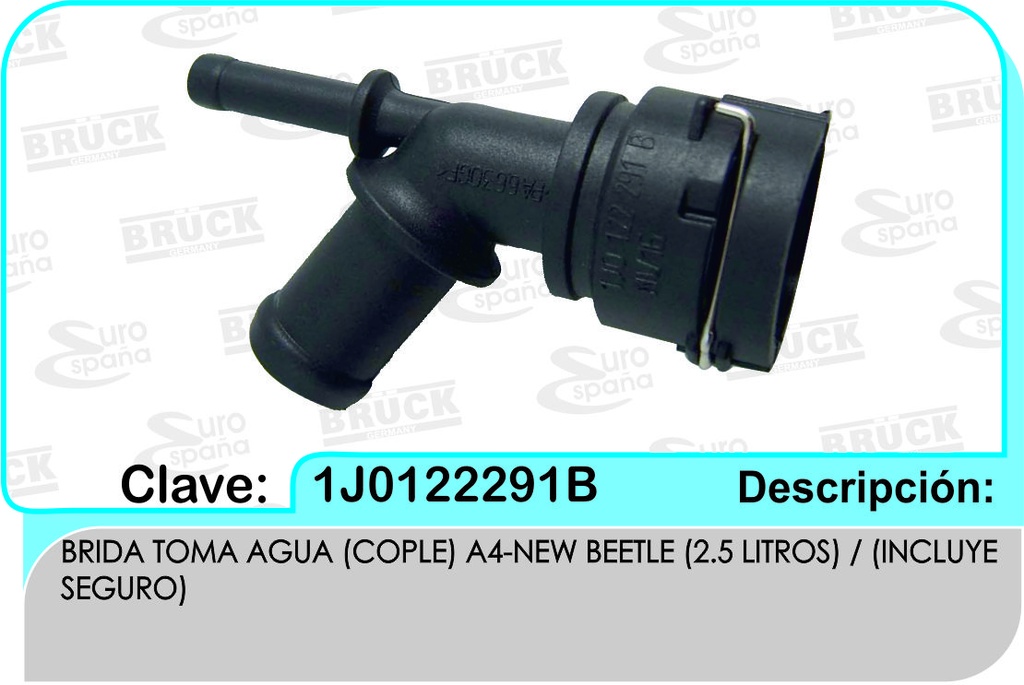 TOMA AGUA VW NEW BEETLE A4 99 2.5 COPLE CON SEGURO EGP