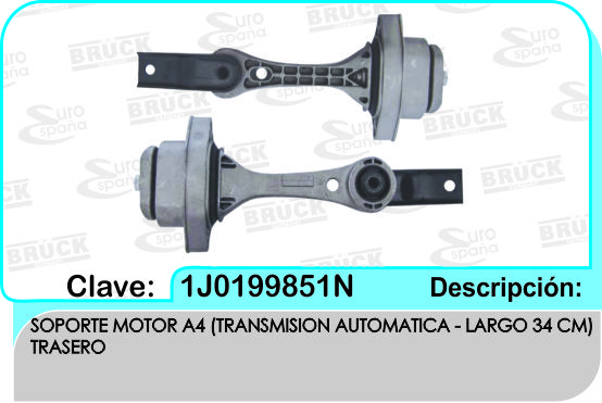 SOPORTE MOTOR VW JETTA A4 MANUAL TRAS 34 CM