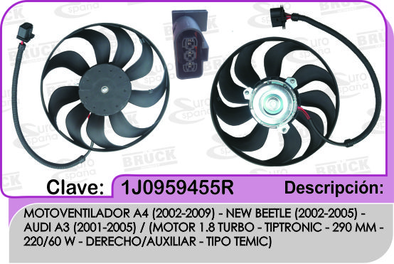MOTOVENTILADOR VW JETTA A4 1.8 TURBO DER