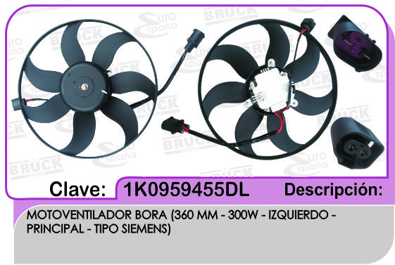 MOTOVENTILADOR VW BORA TIGUAN