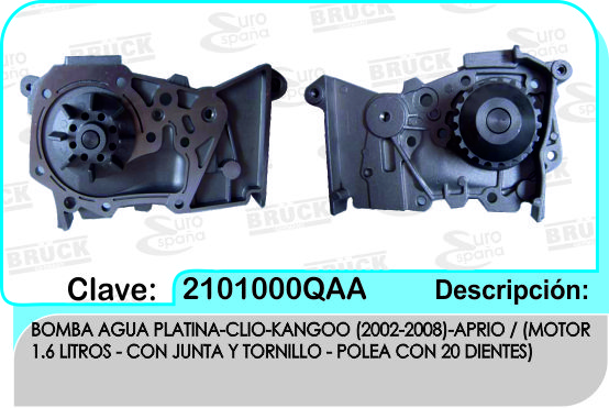 BOMBA AGUA NS PLATINA