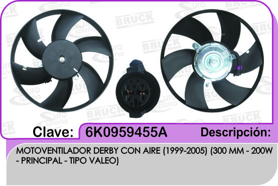 MOTOVENTILADOR VW DERBY 99-05 CORDOBA 01-02 IBIZA 00-02