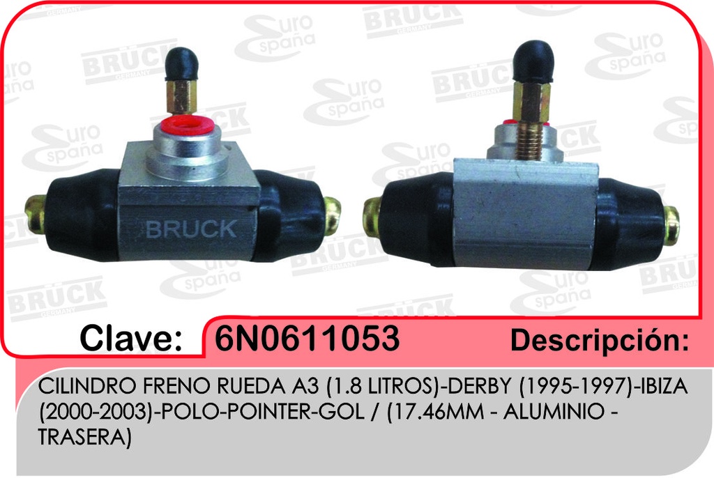 CILINDRO RUEDA VW A3 DERBY GOL