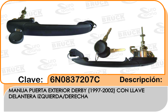 MANIJA EXTERIOR VW DERBY 97-02