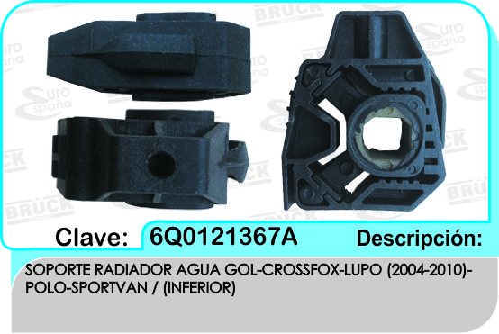 SOPORTE RADIADOR VW GOL CROSSFOX LUPO POLO SAVEIRO INF