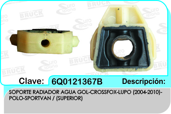 SOPORTE RADIADOR VW GOL CROSSFOX LUPO POLO SAVEIRO SUP