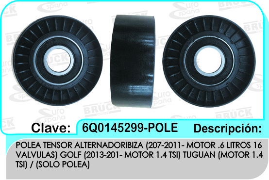 POLEA TENSORA ALTERNADOR VW IBIZA