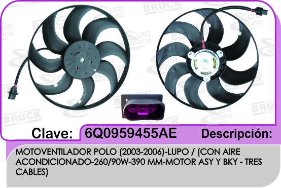 MOTOVENTILADOR VW POLO LUPO C/AIRE