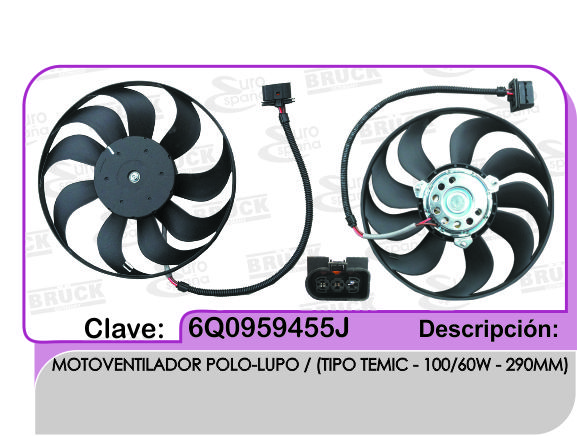 MOTOVENTILADOR VW POLO LUPO S/AIRE