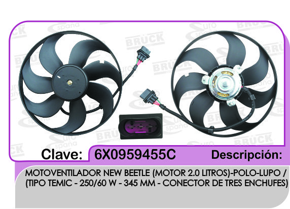 MOTOVENTILADOR VW JETTA A4 BEETLE POLO CROSSFOX