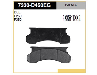 BALATA DELANTERO FD F250 92-94 F350 90-94 FP
