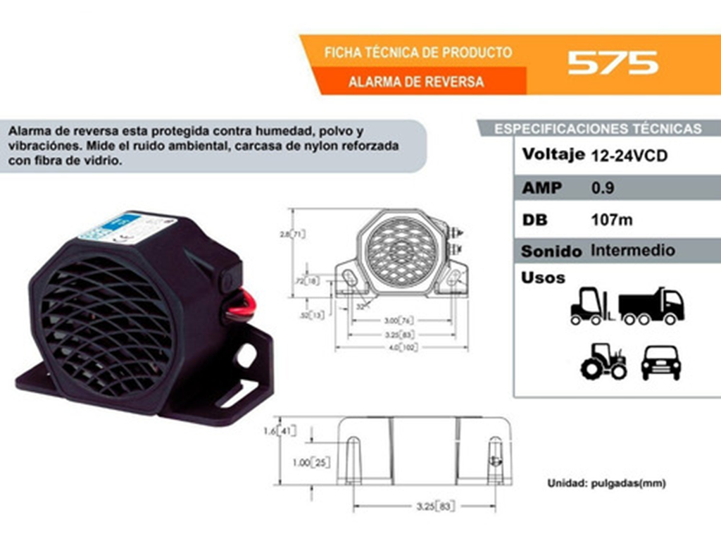 ALARMA REVERSERA  ECCO 575