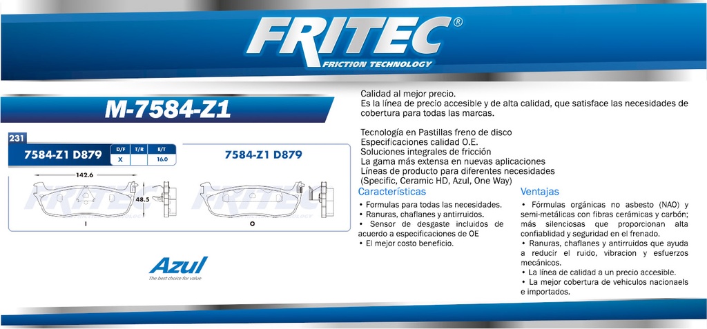 BALATA TRASERO FD EXPEDITION 97-00   	7584-711