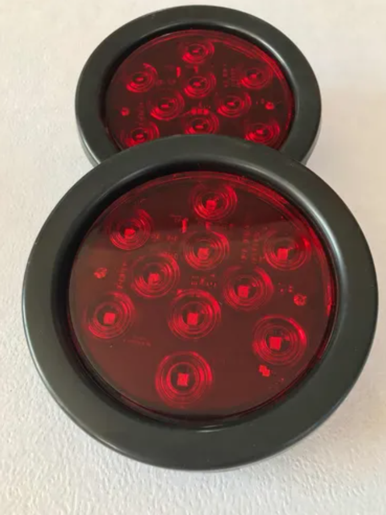 PLAFON 10LEDS STROBO HULE NEGRO ROJO