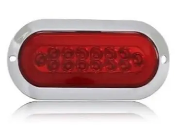 PLAFON GEL OVALADO ROJO 4 FUNCIONES ARO GEL  ALTA Y BAJA CENTRO FIJO Y ESTROBO 12-24V PIEZ