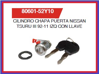 CHAPA PUERTA NISSAN TSURU III 92-11 CON LLAVE IZQ
