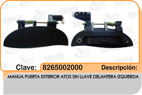 MANIJA EXTERIOR DG ATOS DELANTERA 00-12 NEGRA IZQ