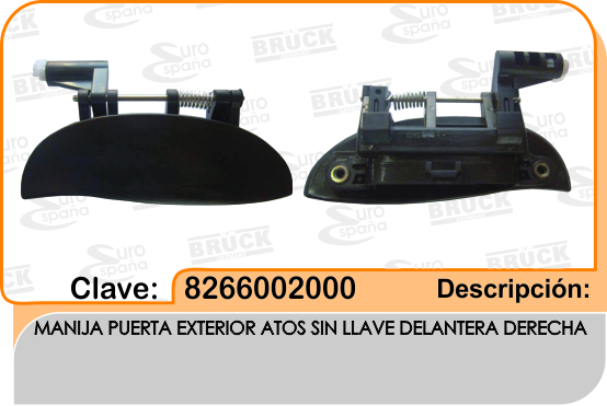 MANIJA EXTERIOR DG ATOS DELANTERA 00-12 NEGRA DER