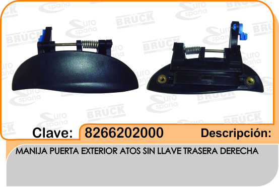 MANIJA EXTERIOR DG ATOS TRASERA 00-11 NEGRA DER