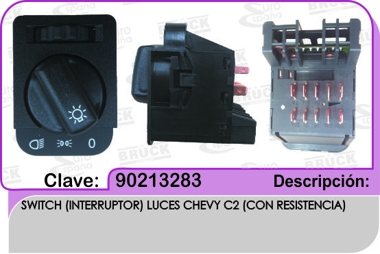 SWITCH LUCES CV CHEVY C1 C2 C3