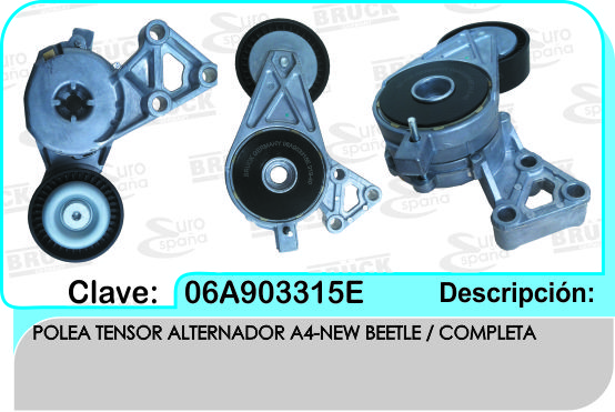 POLEA TENSORA ALTERNADOR VW JETTA A4 NEW BEETLE  06A-903-315E