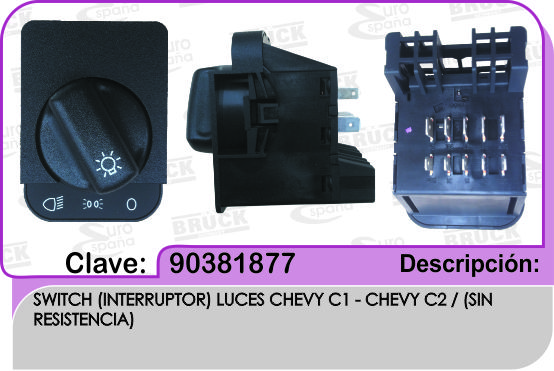 SWITCH LUCES CV CHEVY C1 C2 C3