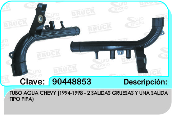 TUBO AGUA CV CHEVY 94-98 TBI CORSA MERIVA